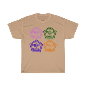 Impala Boss Heavy Cotton Tee —logo in four colors