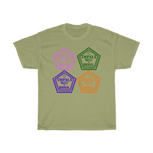 Impala Boss Heavy Cotton Tee —logo in four colors