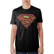 Load image into Gallery viewer, Superman Text Logo Mens&#39; Black T-Shirt