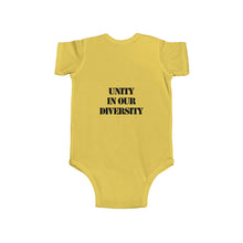 Load image into Gallery viewer, &quot;UNITY IN OUR DIVERSITY&quot; Infant Bodysuit