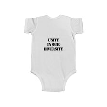 Load image into Gallery viewer, &quot;UNITY IN OUR DIVERSITY&quot; Infant Bodysuit