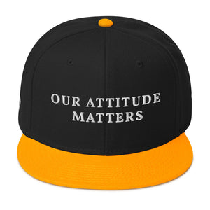 Our Attitude Matters BRANDED Snapback Hats, we have a purpose to do good