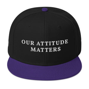 Our Attitude Matters BRANDED Snapback Hats, we have a purpose to do good