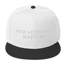 Load image into Gallery viewer, Our Attitude Matters BRANDED Snapback Hats, we have a purpose to do good