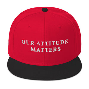 Our Attitude Matters BRANDED Snapback Hats, we have a purpose to do good